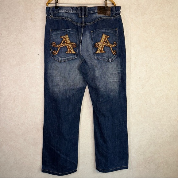 Akademiks Other - Vintage Akademiks AKDMKS Men's 38 Embroidered Baggie Relaxed Fit Distressed Jean